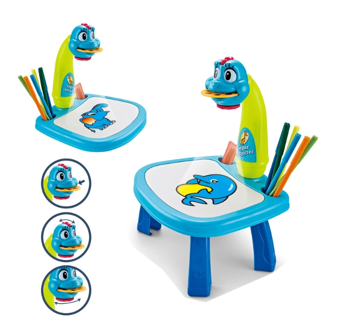 E-shop Multifunkčný projektor / spätný projektor na výučbu kreslenia – modrý dinosaurus