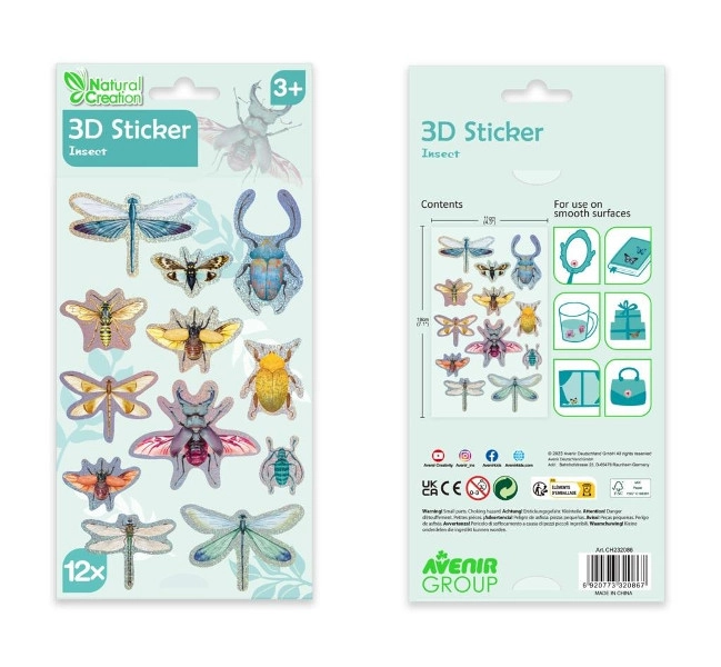 E-shop 3D nálepky hmyz