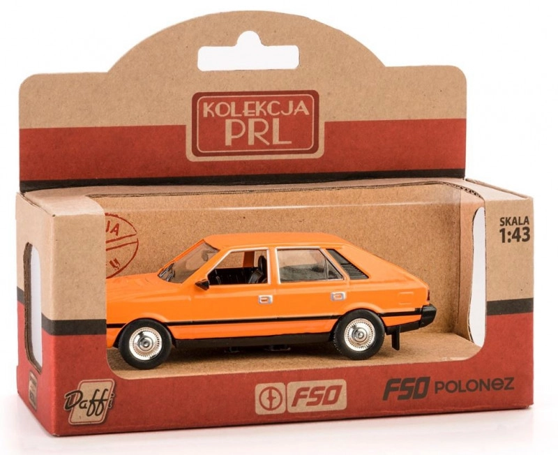 E-shop Kovový model FSO Polonez 1:43 – oranžový