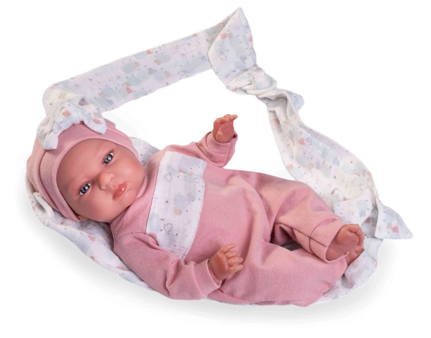 E-shop Antonio Juan 82309 Můj malý REBORN TUFI realistická miminko s měkkým látkovým tělem 33 cm