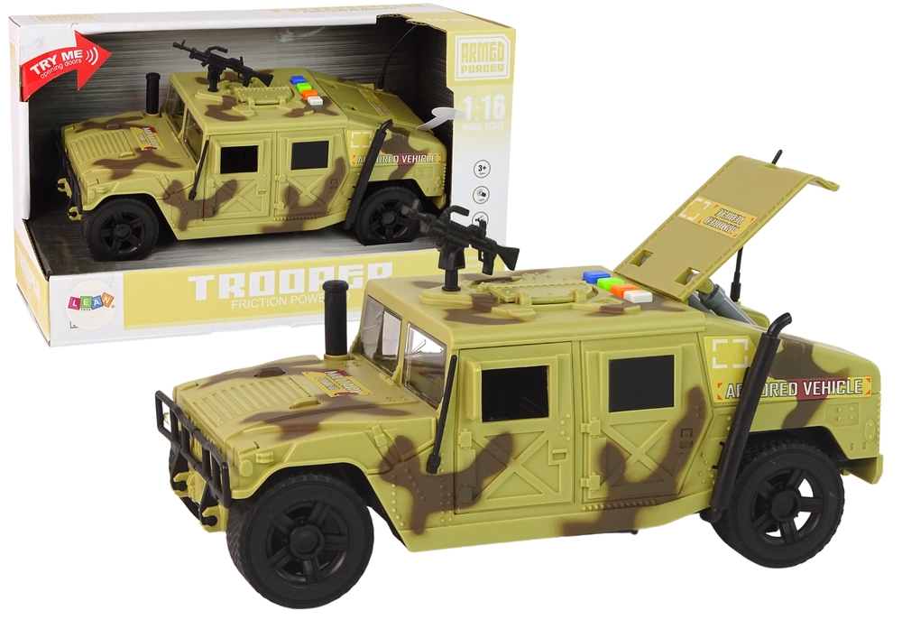 E-shop LeanToys Car Vojenské vozidlo Třecí pohon Bright Camo