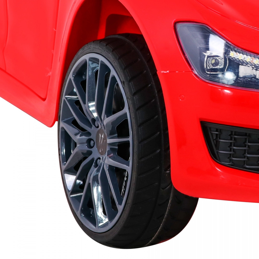 E-shop Joko Elektrické autíčko Maserati Ghibli penové kolesá kožené sedadlo červená