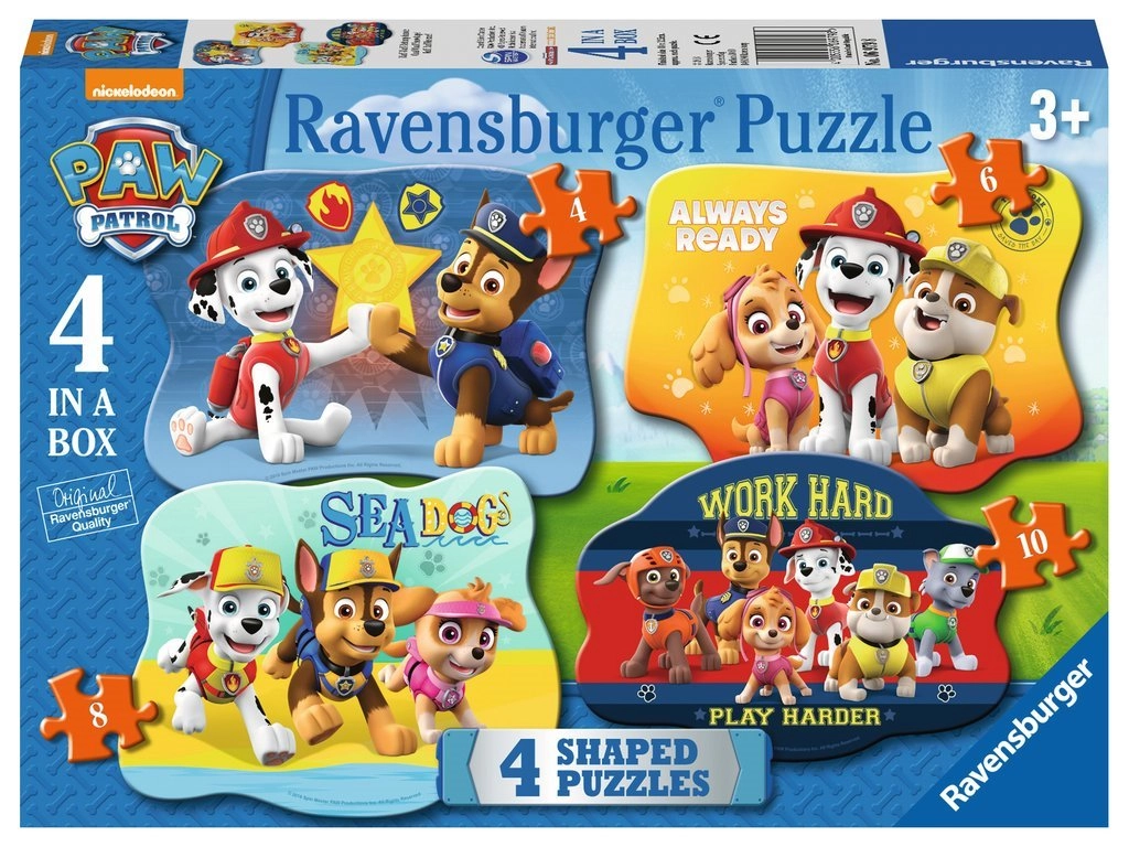 E-shop Ravensburger 069798 4v1 Tlapková patrola 4,6,8,10 dielov