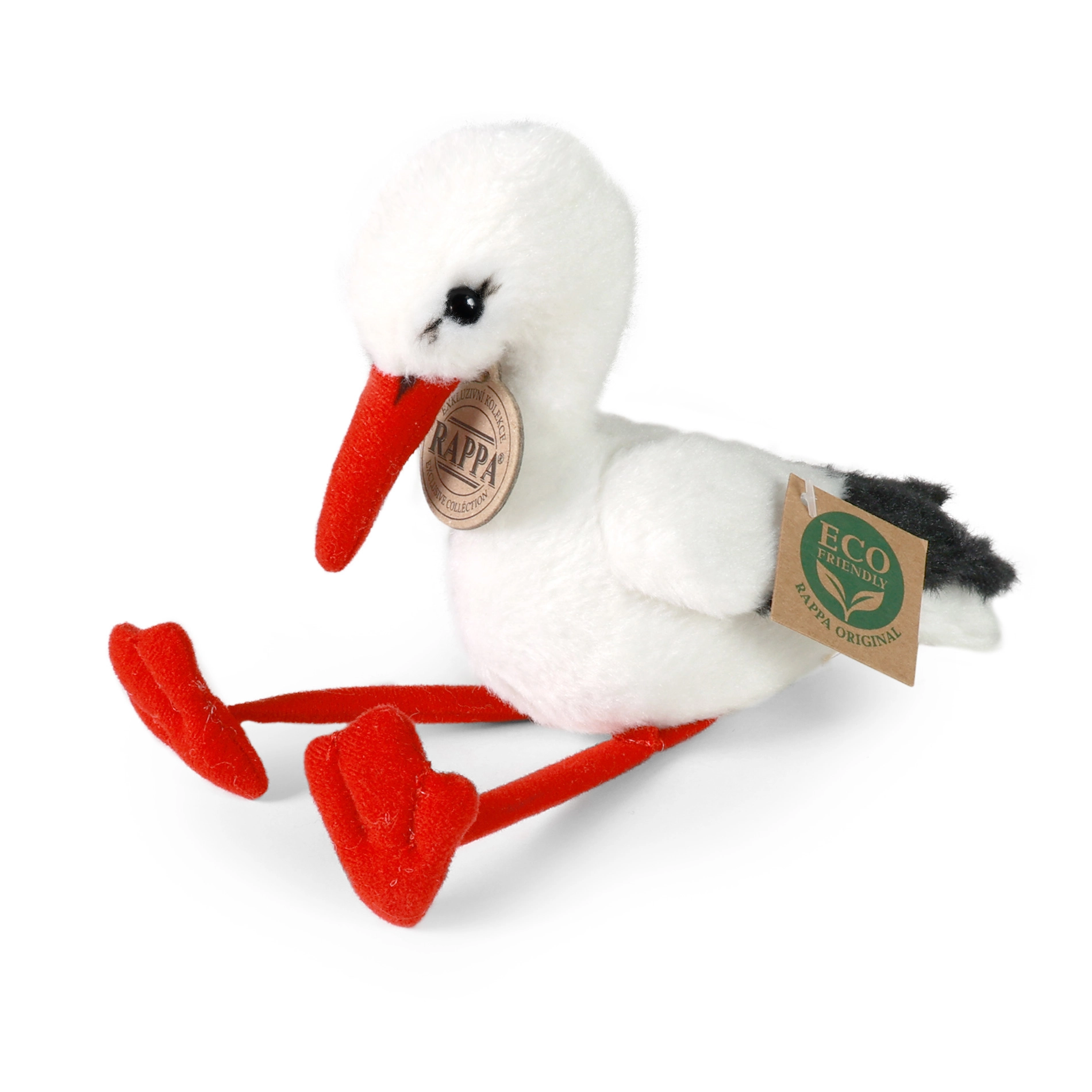 E-shop Plyšový bocian 15 cm ECO-FRIENDLY