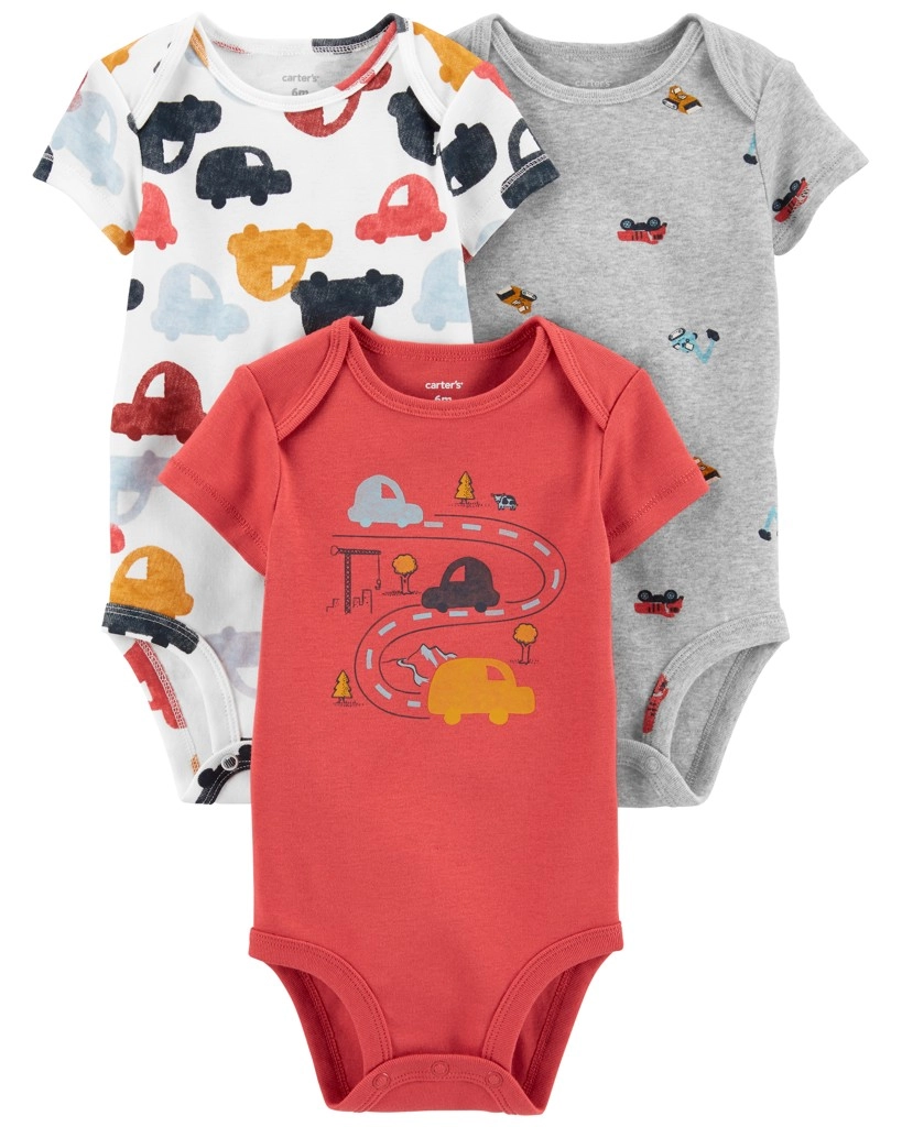 E-shop CARTERS CARTER'S Body krátky rukáv Cars chlapec 3ks