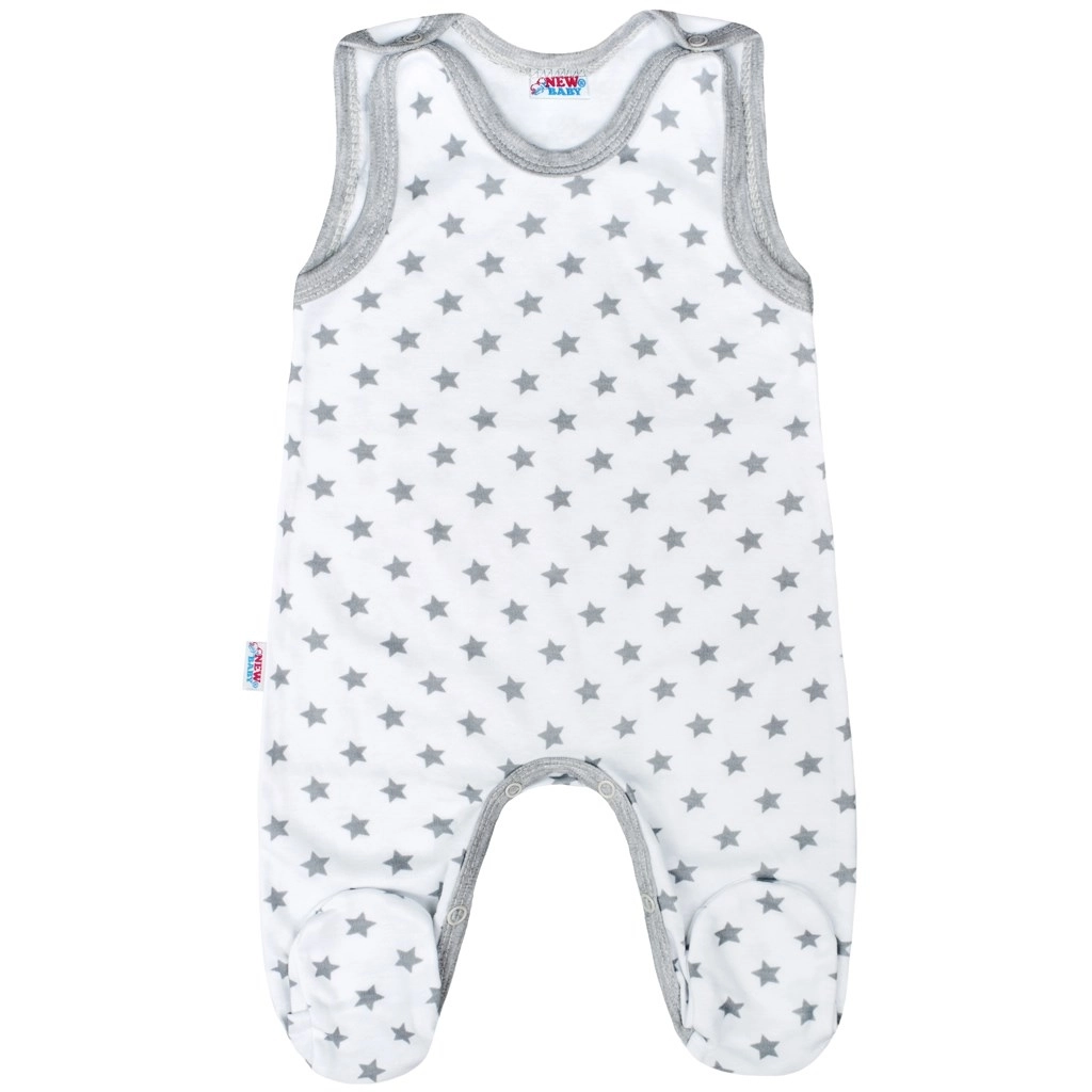 E-shop NEW BABY Dojčenské dupačky New Baby Classic II sivé s hviezdičkami