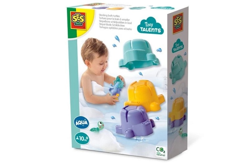 SES Creative Tiny Talents hračky do kúpeľa – stohovacie korytnačky
