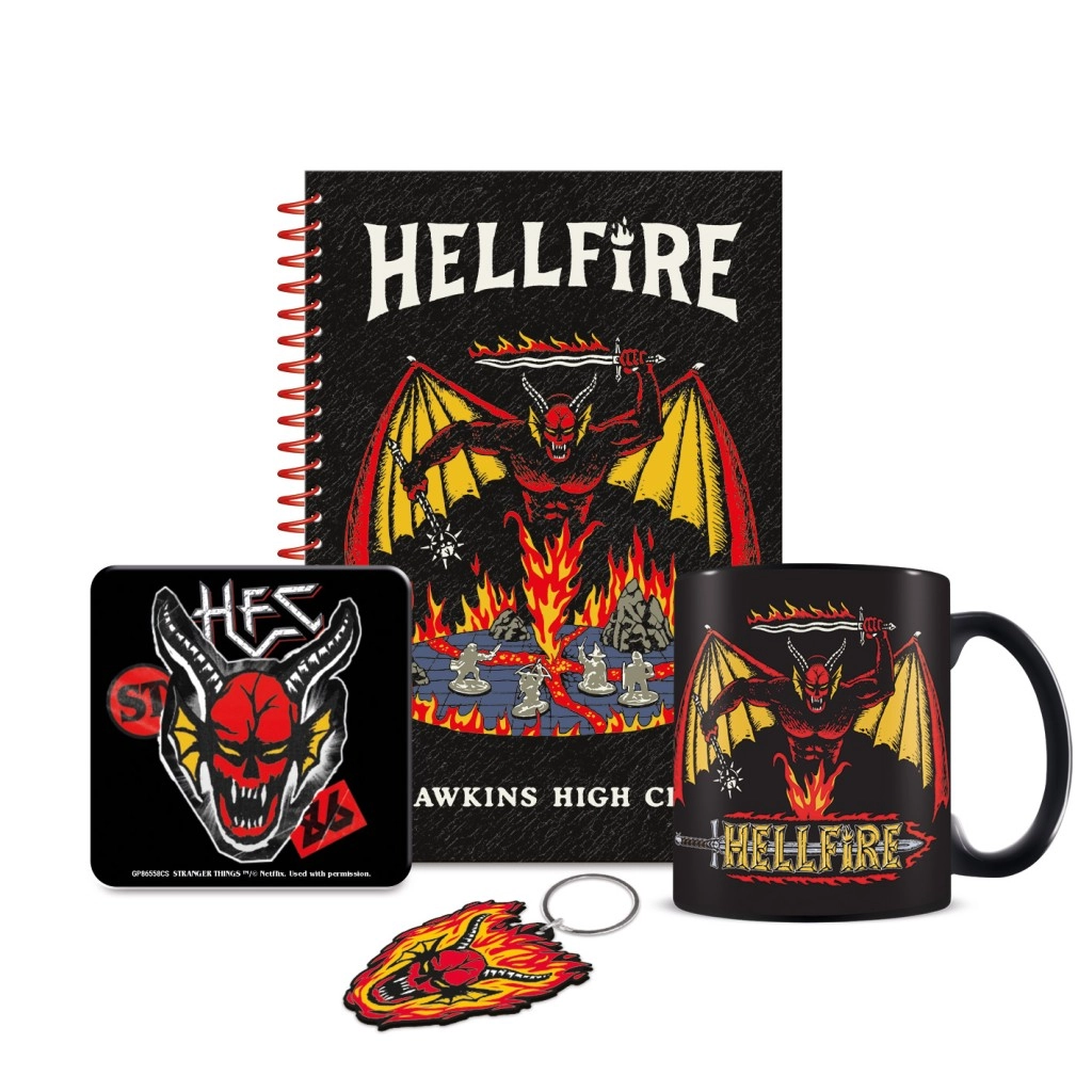 E-shop Darčekový set STRANGER THINGS – hrnček, zápisník, podtácka a kľúčenka
