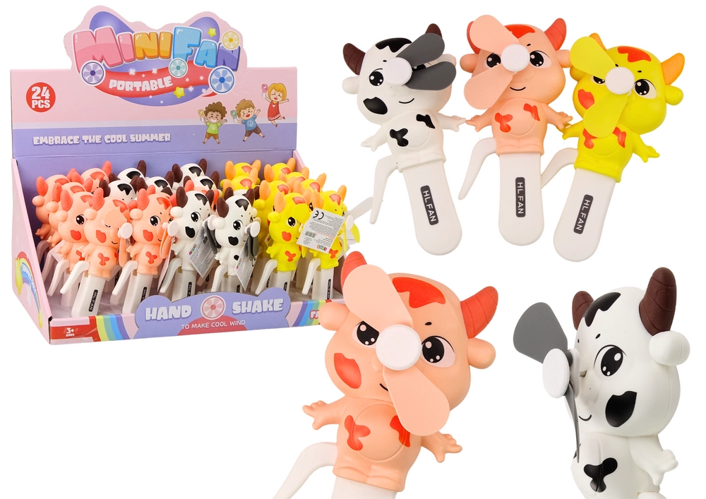 Ručný veterný mlyn Kravička Mini veterný mlyn pre deti 3 farby