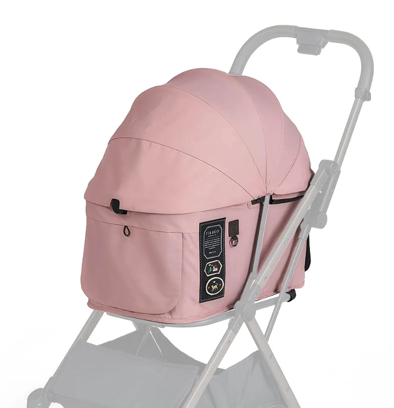 FIKAGO strieška a poťah na kočík FTG2 Mist Pink