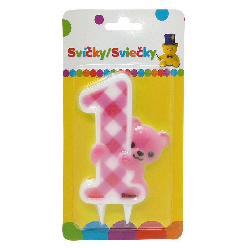 E-shop Sviečka Medvedík Jumbo pre dievčatká