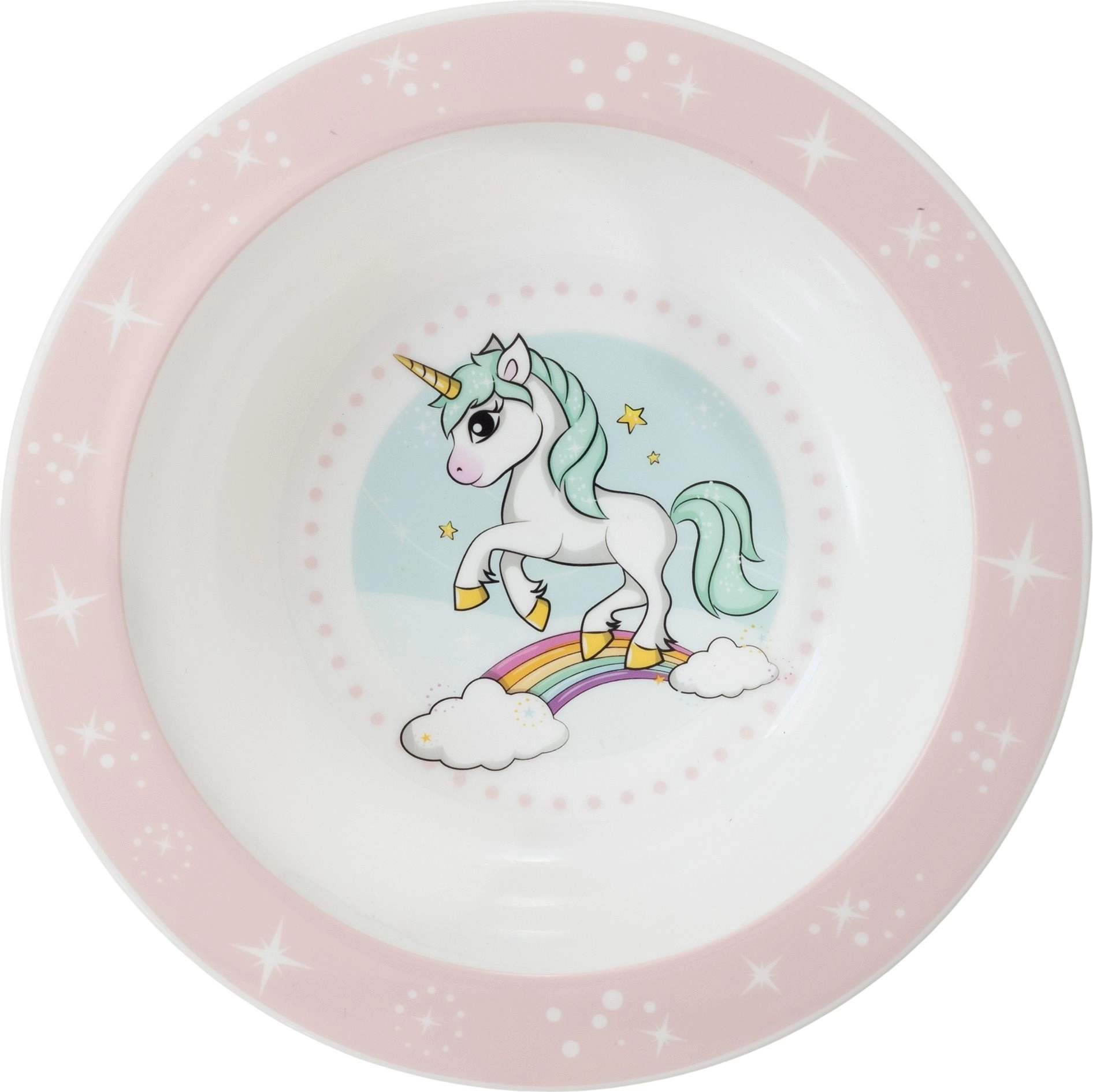 E-shop STOR Hluboký tanier Jednorožec Rainbow 16 cm