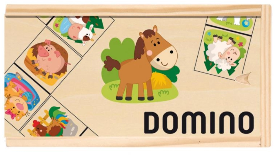 E-shop Detské drevené domino s domácimi zvieratami
