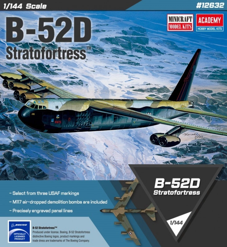 Academy Model Kit letadlo 12632 B-52D Stratofortress 1:144