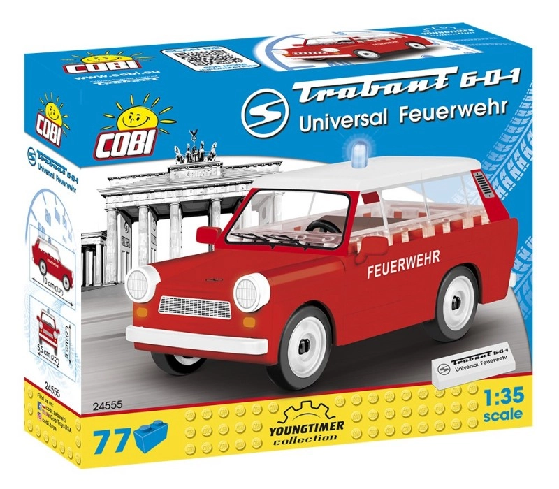 E-shop Cobi 24555 Youngtimer Trabant 601 Universal Feuerwehr 1:35 77 ks