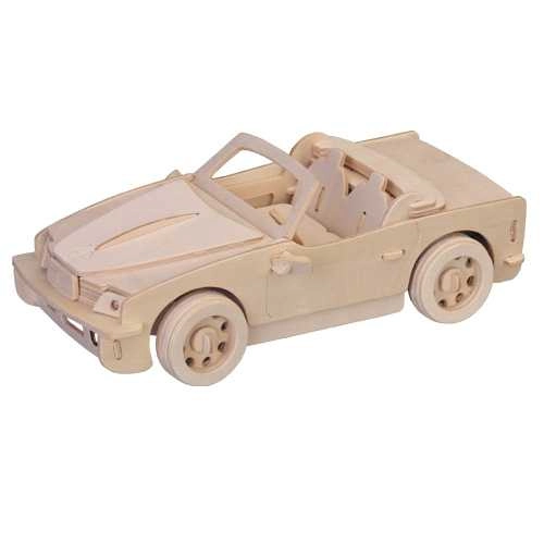 E-shop Drevené 3D puzzle malé BMW pre deti a dospelých