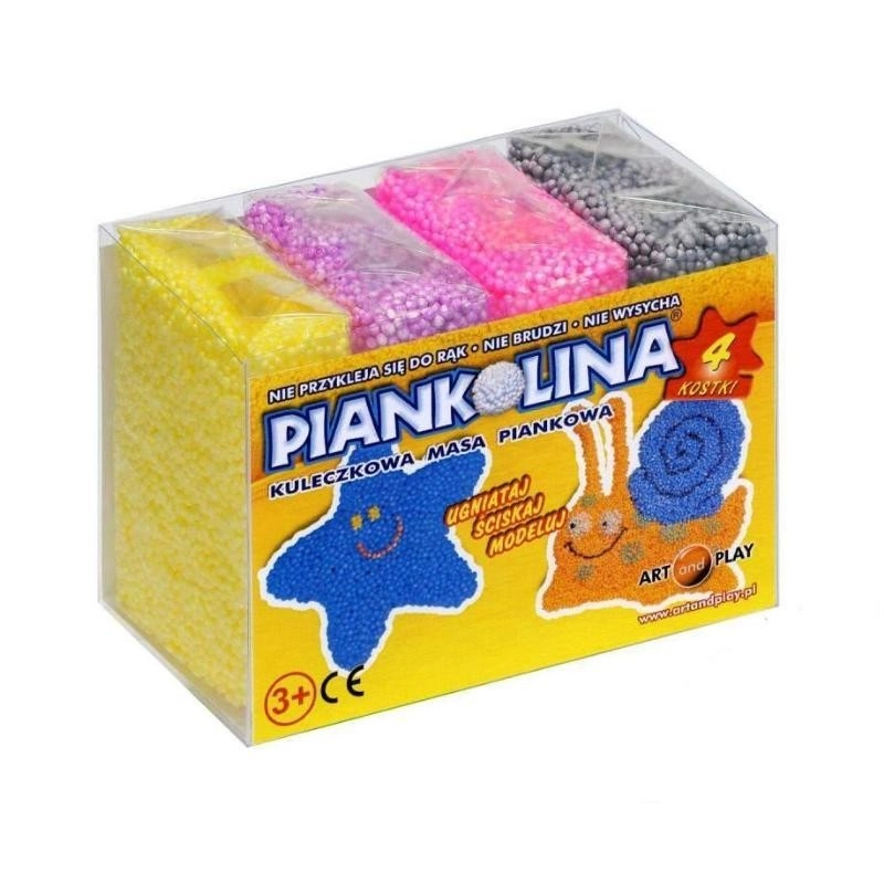 E-shop Piankolina – penová modelína 4 kocky, žltá