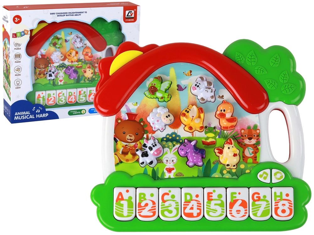 Organové klavíry Domáce zvieratá na výučbu angličtiny Vzdelávací panel