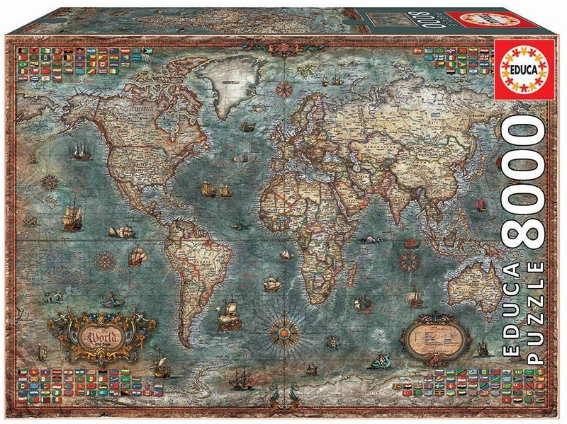 E-shop Educa Historická mapa světa 8000 dielov