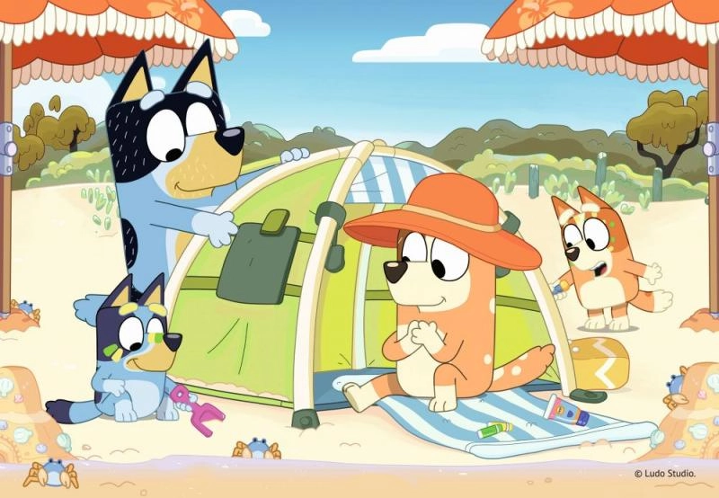 Puzzle Bluey na pláži 35 dielov