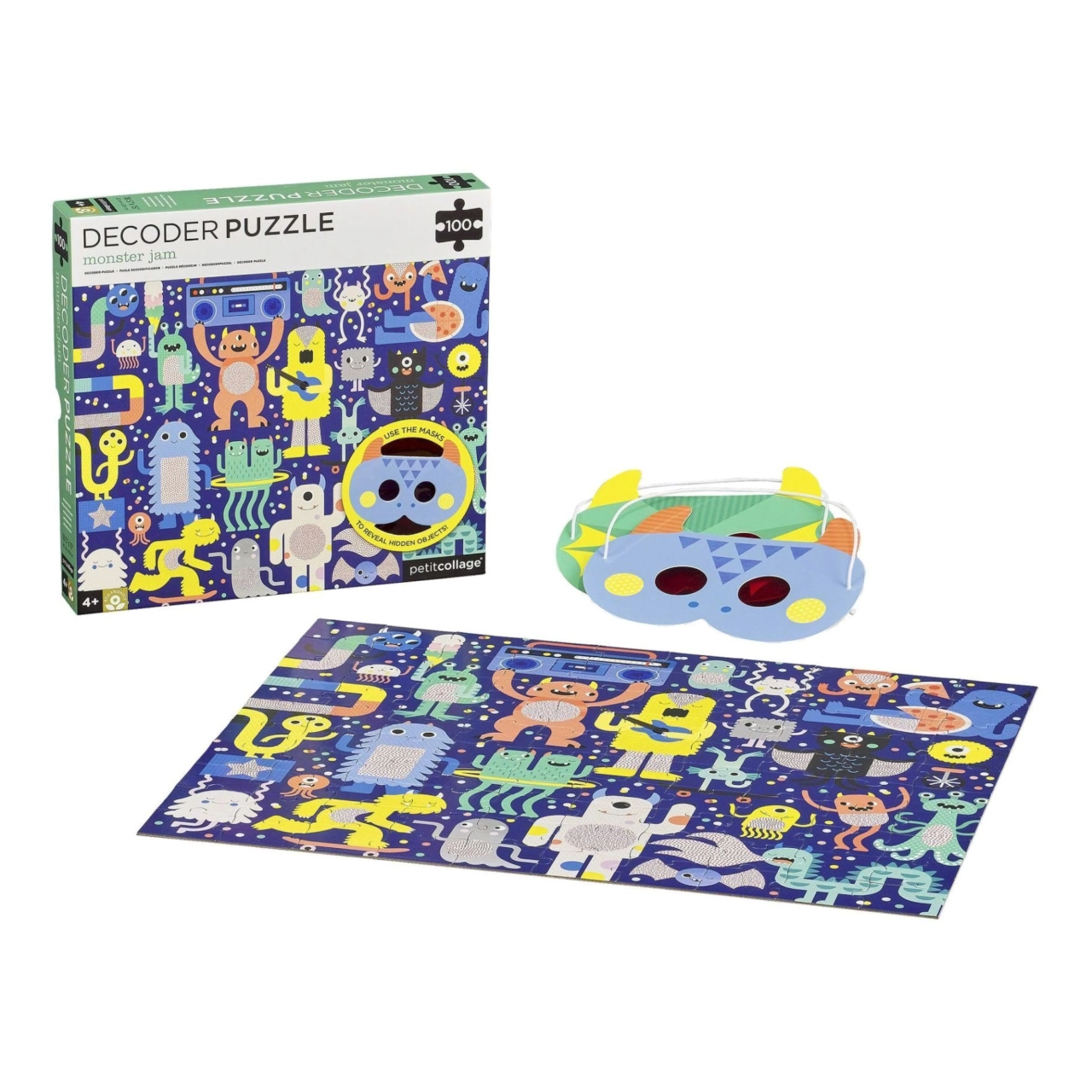 E-shop Petitcollage s 3D okuliarmi Príšerky 100 dielov