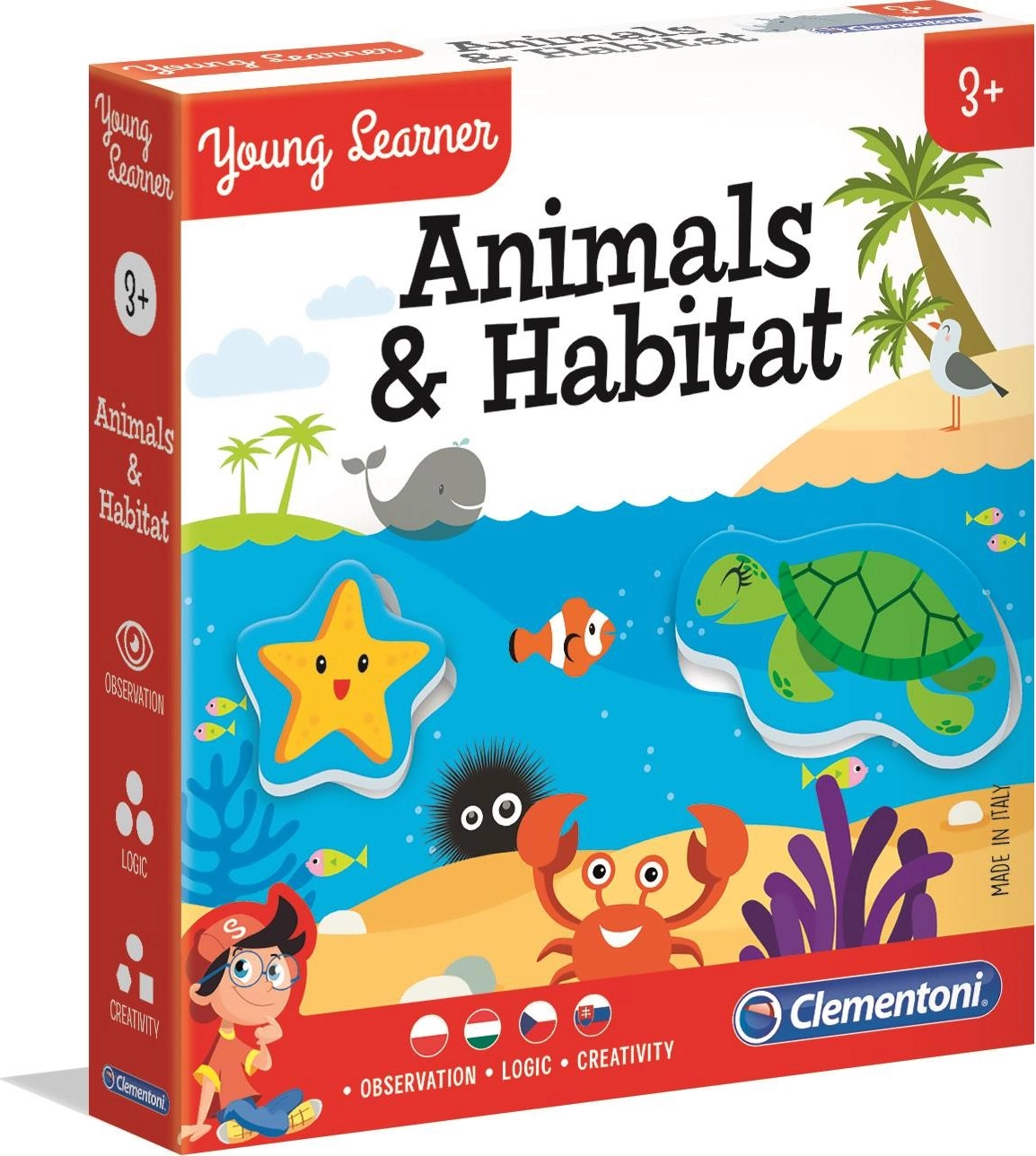 E-shop Clementoni Young Learner Zvieratká a biotop 6 x 3 dielov