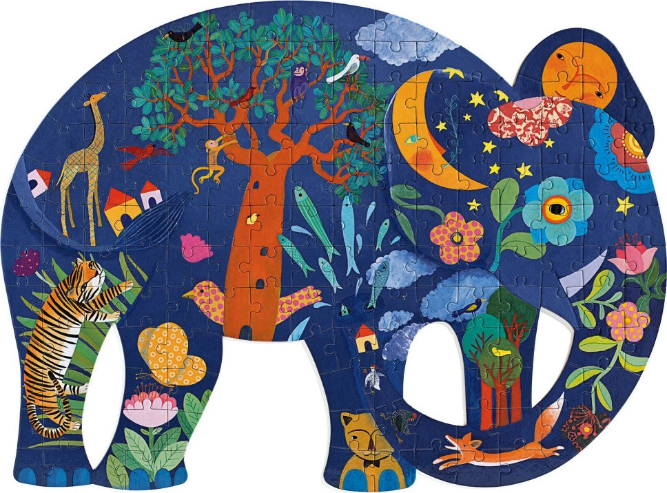 E-shop DJECO Obrysové puzzle Slon 150 dielikov