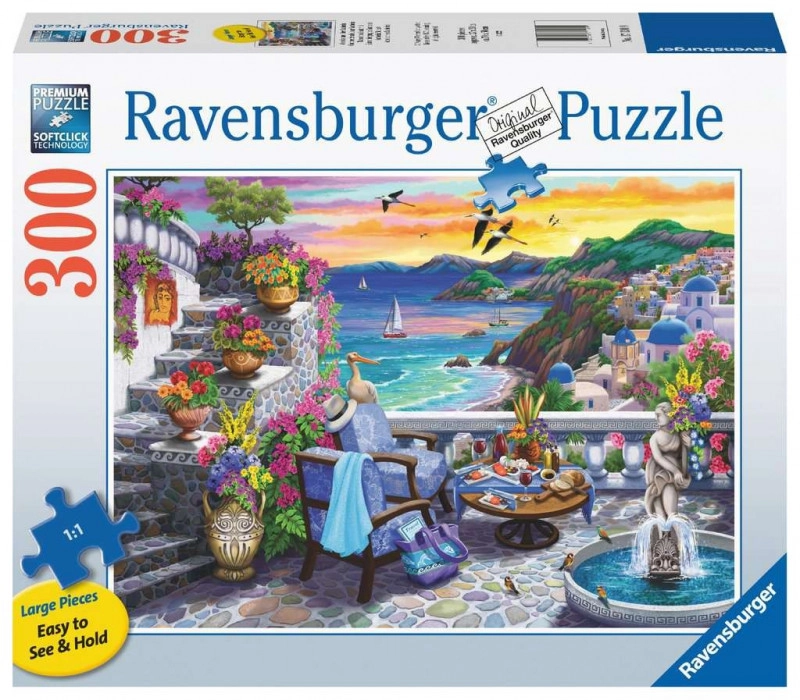 E-shop Puzzle Ravensburger Západ slnka nad Santorini 300 dielikov