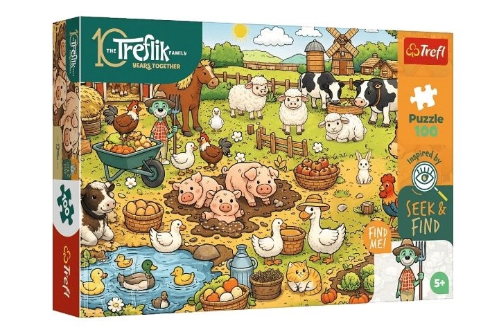 Puzzle Trefl Seek & Find – dedina, 100 dielikov