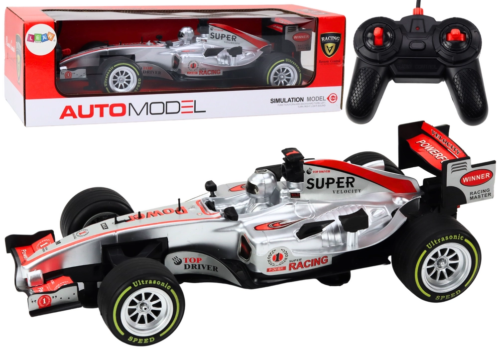E-shop RC pretekárska formula 1:12 so svetlami a zvukmi – strieborná