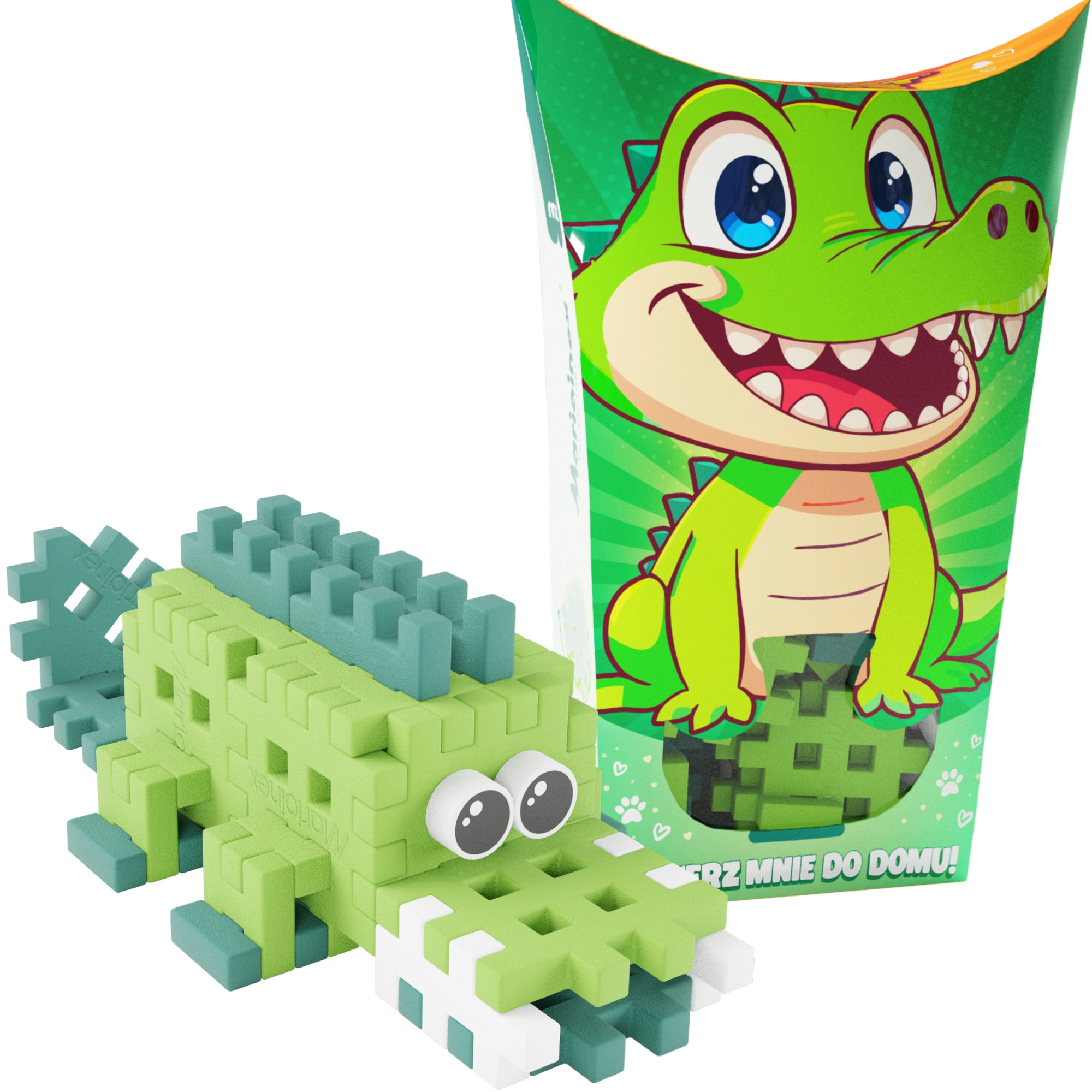 Stavebnica Mini Waffle Pocket Pets – krokodíl