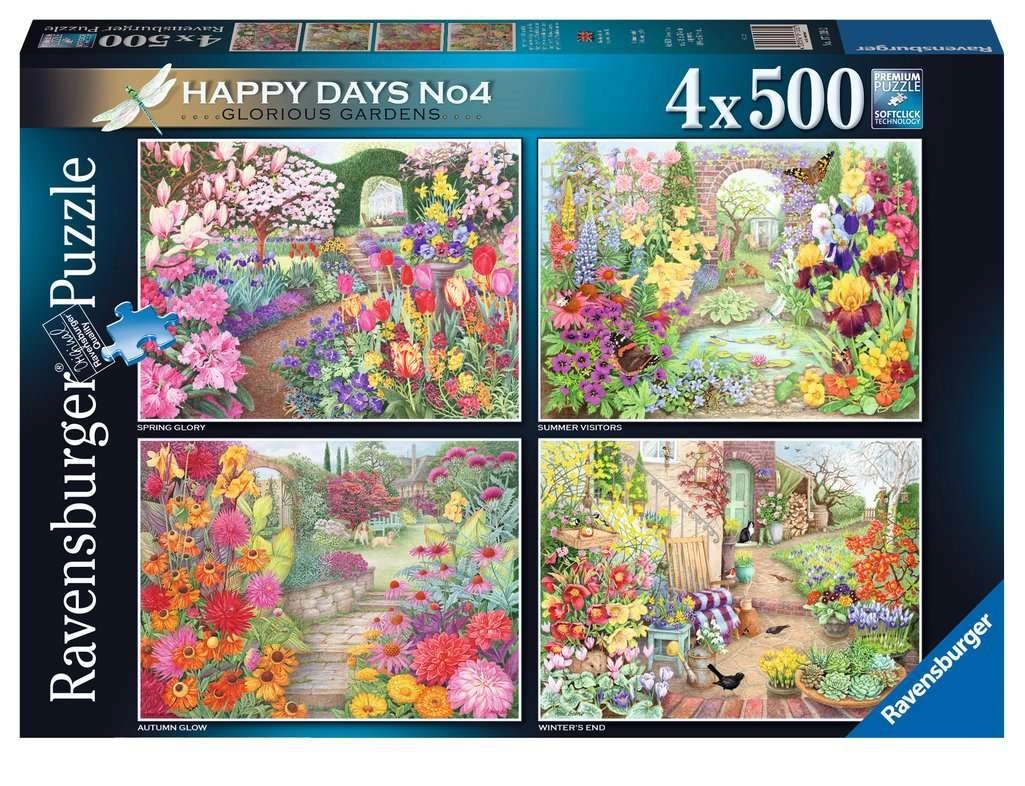 RAVENSBURGER Nádherné zahrady 4 x 500 dielov