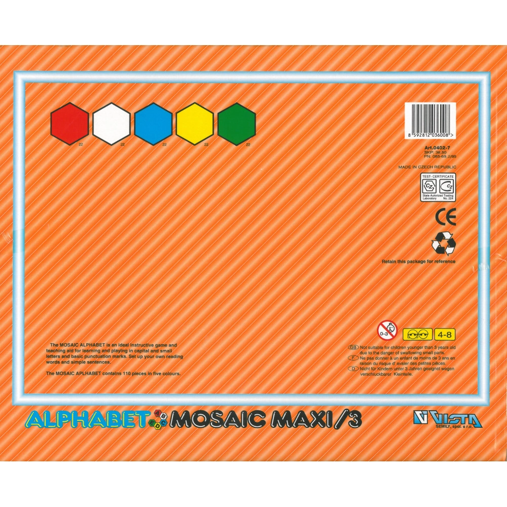 Seva Mosaic Maxi / 2 Abeceda EN BEE learns to count