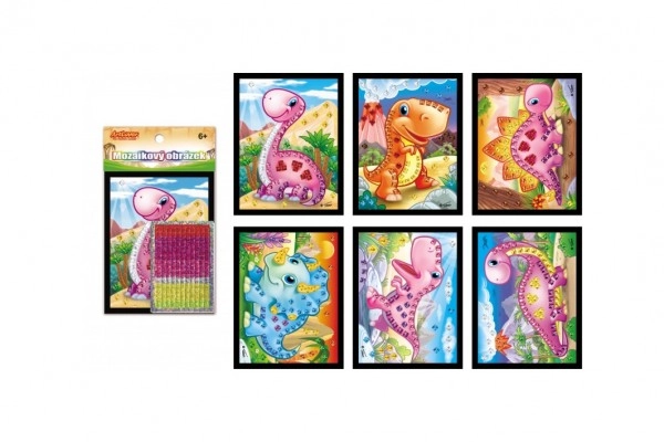E-shop SMT Creatoys Mozaika obrázek mini Dinosaurus třpytivý