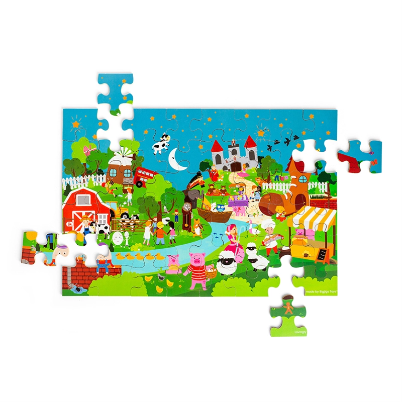 E-shop Podlahové puzzle Rozprávkový príbeh BIGJIGS TOYS, 48 dielikov