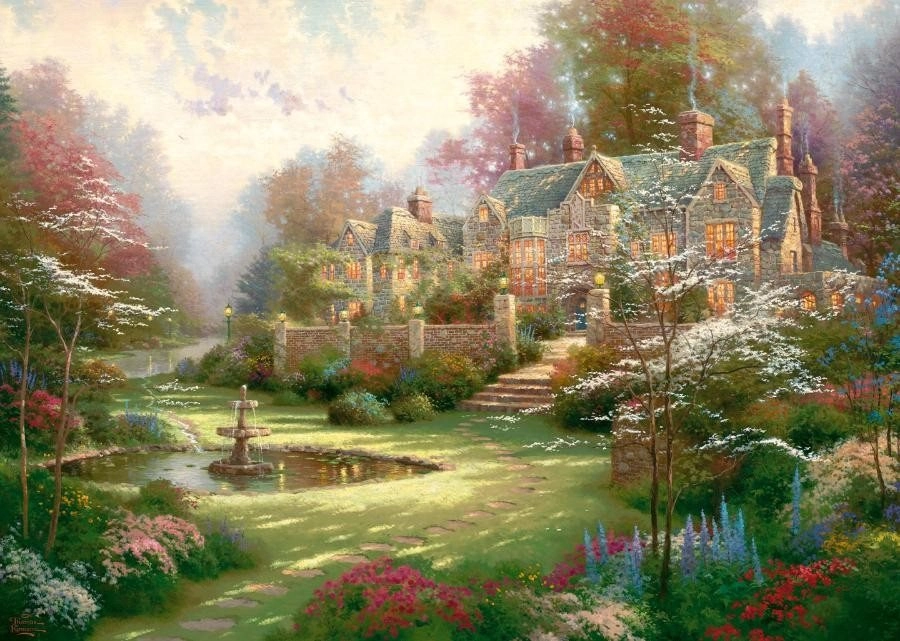 Schmidt Thomas Kinkade Zahrady ve Spring Gate 2000 dielov