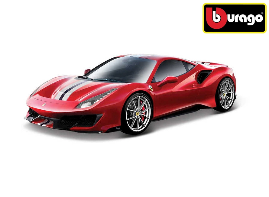 E-shop Kovový model Bburago Ferrari 488 Pista 1:24 červený