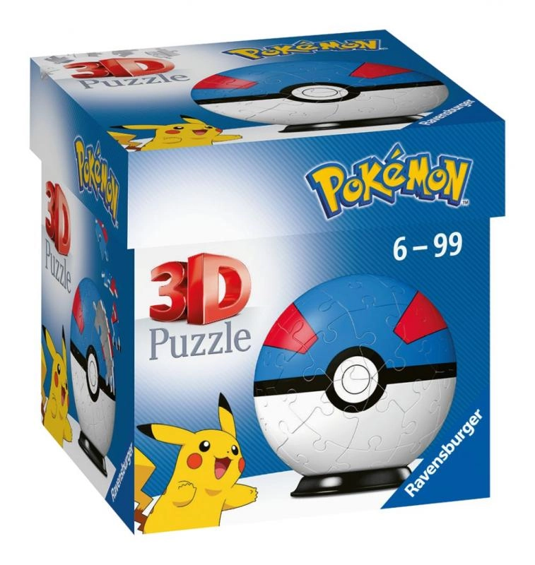 E-shop Ravensburger 3D PuzzleBall Pokémon Superball - 54 ks