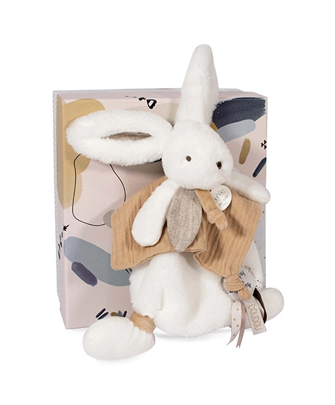 E-shop Doudou et Compagnie Paris plyšový králíček s muchláčkem 25 cm béžová