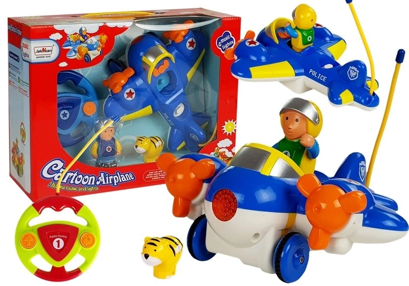 E-shop Lean Toys JakMean detské lietadlo na diaľkové ovládanie modré