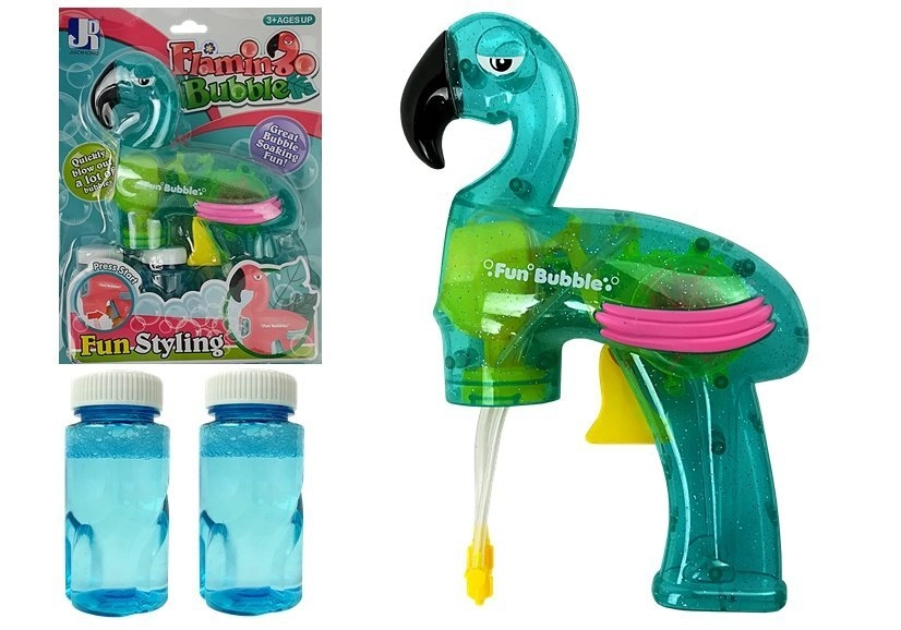 E-shop Pištole na bubliny plameniak modrý