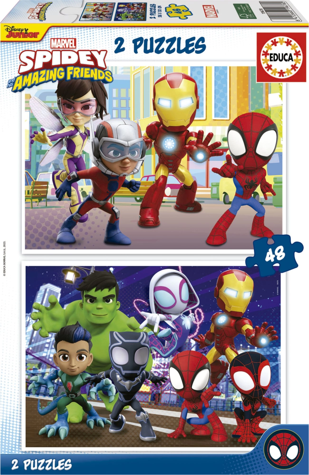 E-shop EDUCA Puzzle Spidey a jeho úžasní priatelia 2x48 dielikov