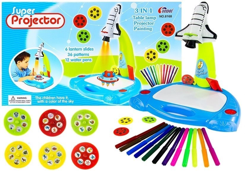 E-shop LEAN TOYS RAKETOVÝ PROJEKTOR + 36 OBRÁZKOVÝCH VZOROV