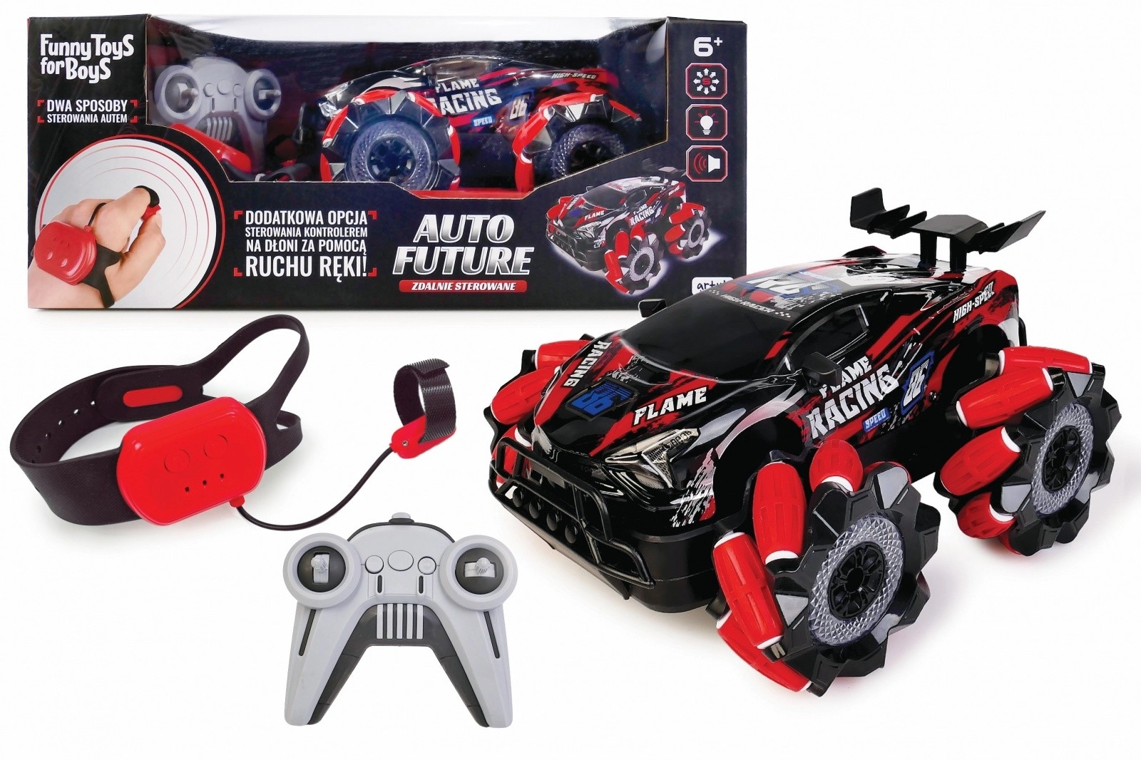 RC auto Future ovládané rukou
