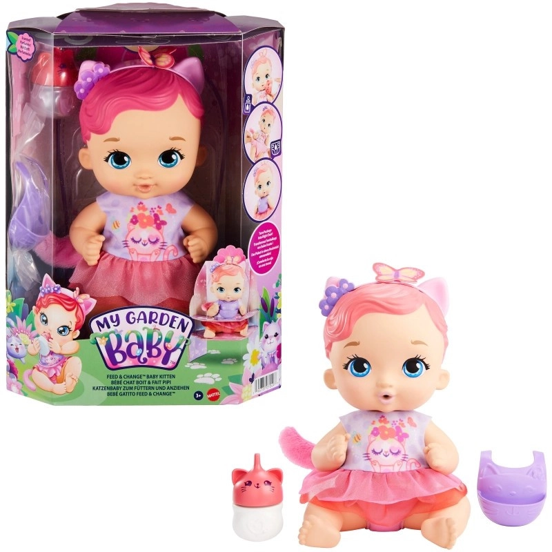 E-shop Mattel My Garden Baby Bábätko ružovo-fialové mačiatko