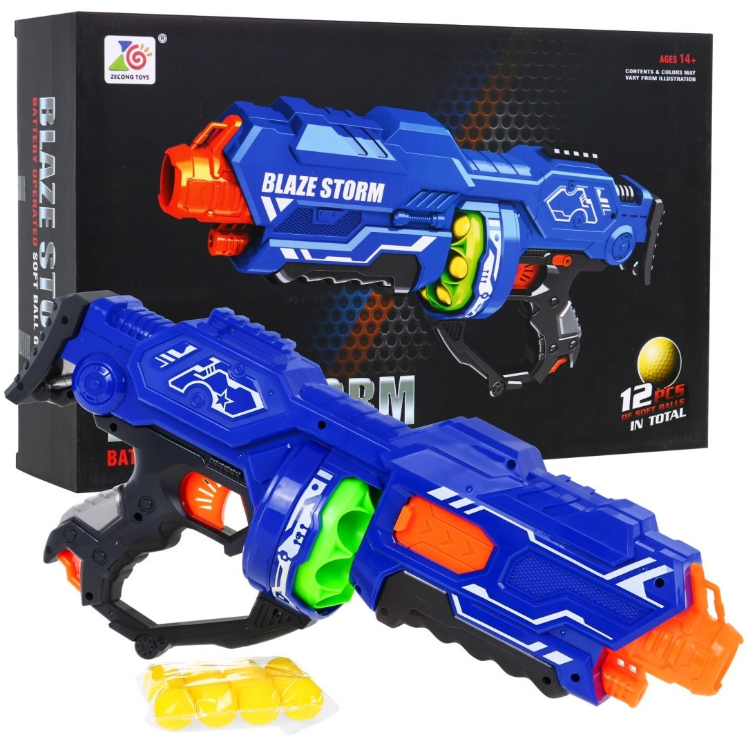 E-shop Ramiz Blaze Storm pištoľ s 12 nábojmi modrá