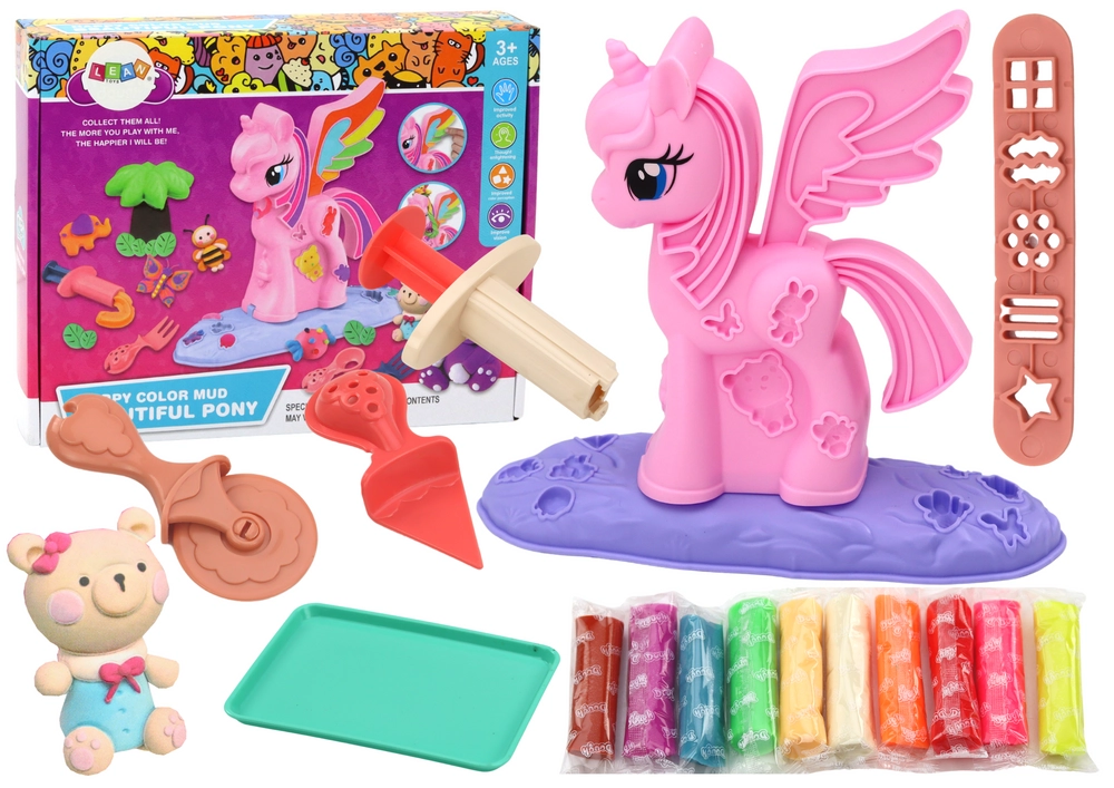 Lean Toys Hracie cesto Jednorožec DIY Hracie cesto Sada príslušenstva