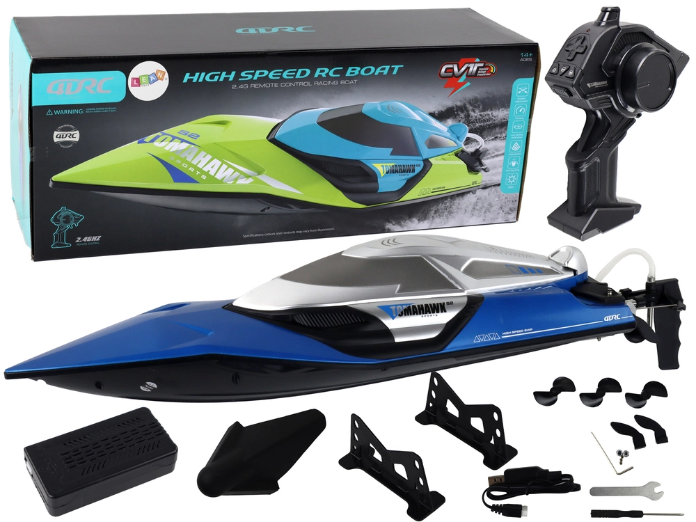 E-shop Motorový čln R/C 2.4G Svetlá 30 km/h Modrá