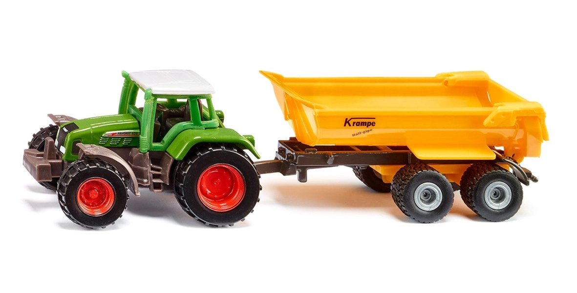 Siku traktor Fendt s výklopným prívesom Krampe