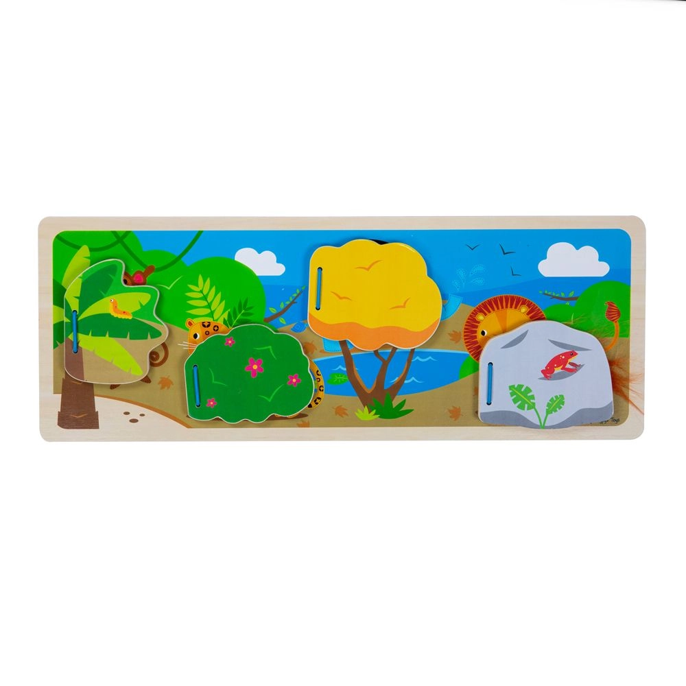 E-shop Bigjigs Toys senzorické puzzle Džungľa